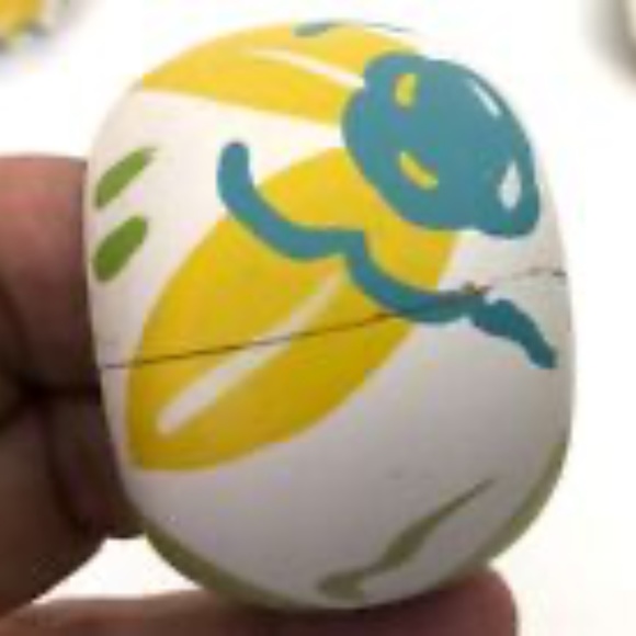 Wood Round Lacquer Napkin Rings Multicolor Floral Cream Set of‎ 6 Pastel Easter - Picture 5 of 9